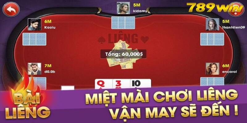 Chơi liêng tại game bài 789win